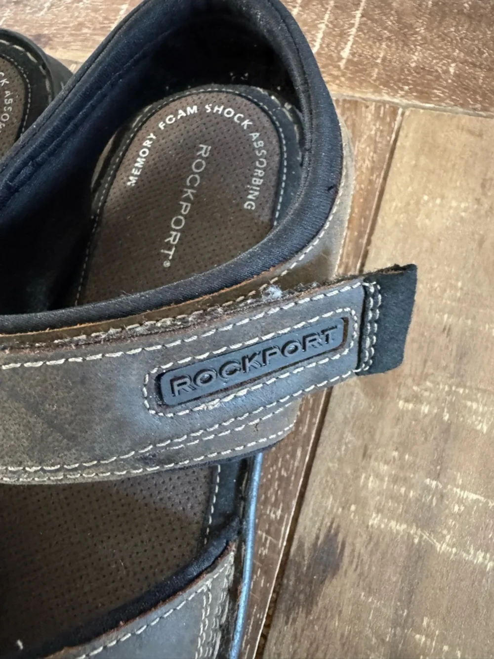 Rockport Men’s Leather Sport Sandals Brown Adjustable Comfort Trutech